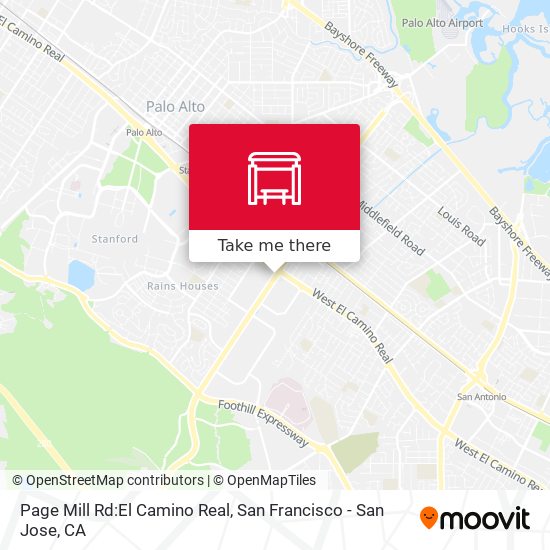 Page Mill Rd:El Camino Real map