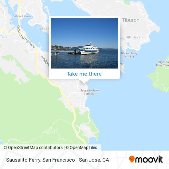 Sausalito Ferry map