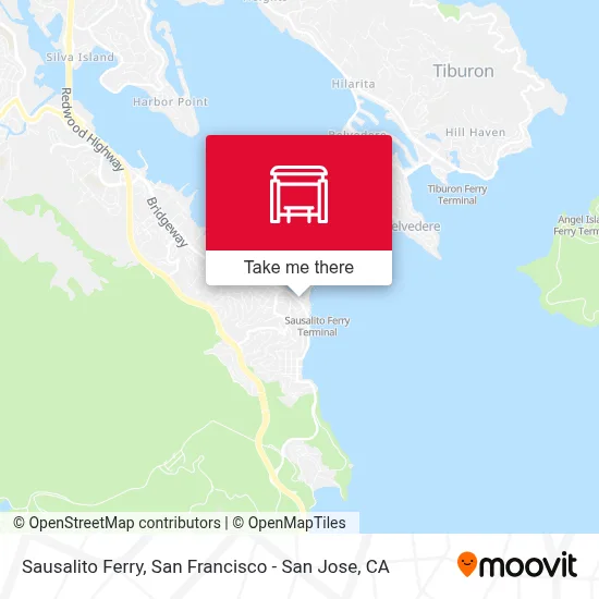 Sausalito Ferry map