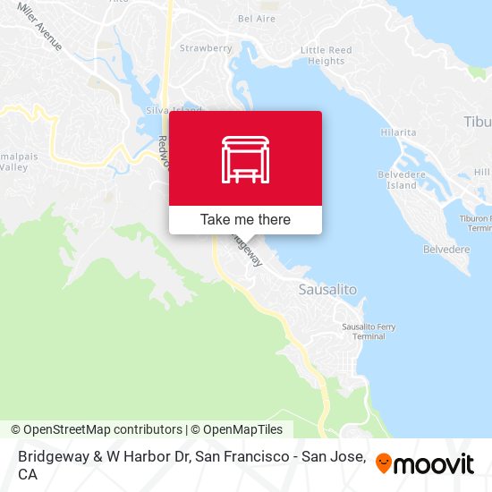 Bridgeway & W Harbor Dr map