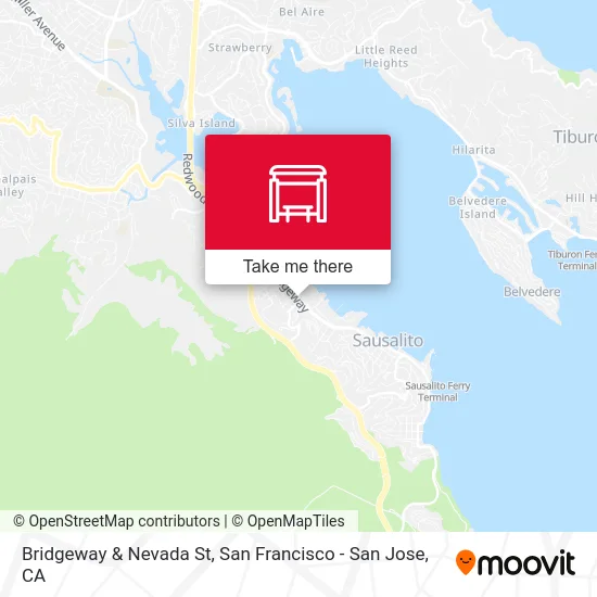 Bridgeway & Nevada St map