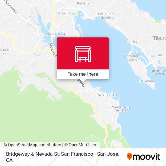 Bridgeway & Nevada St map