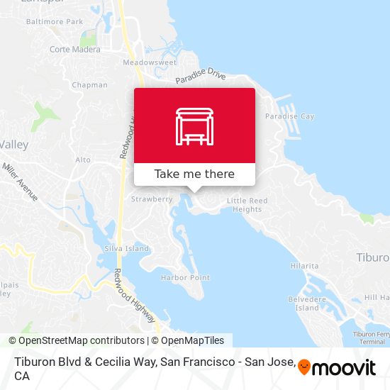 Mapa de Tiburon Blvd & Cecilia Way