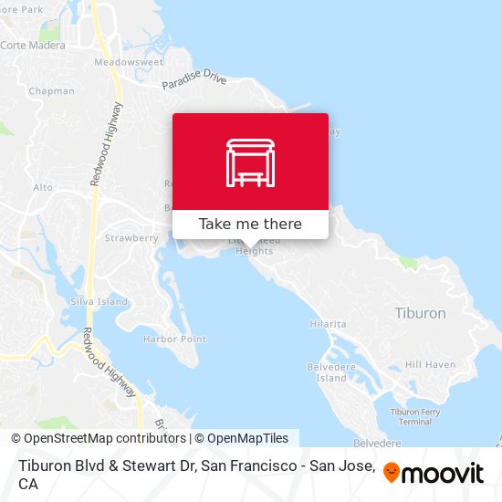 Tiburon Blvd & Stewart Dr map