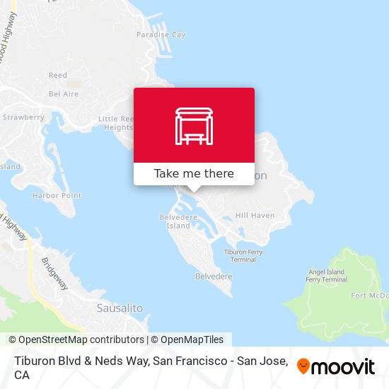 Mapa de Tiburon Blvd & Neds Way