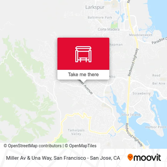 Miller Av & Una Way map