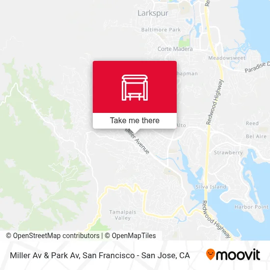 Miller Av & Park Av map