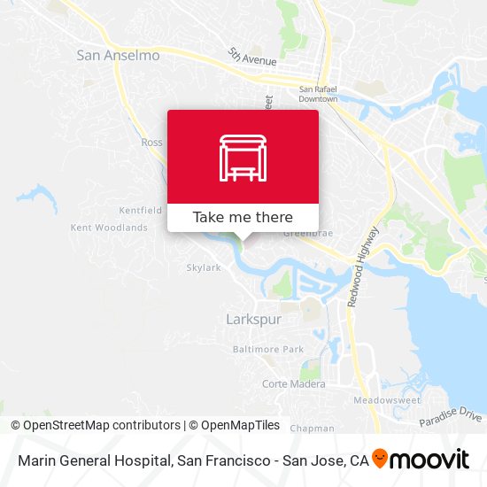 Marin General Hospital map