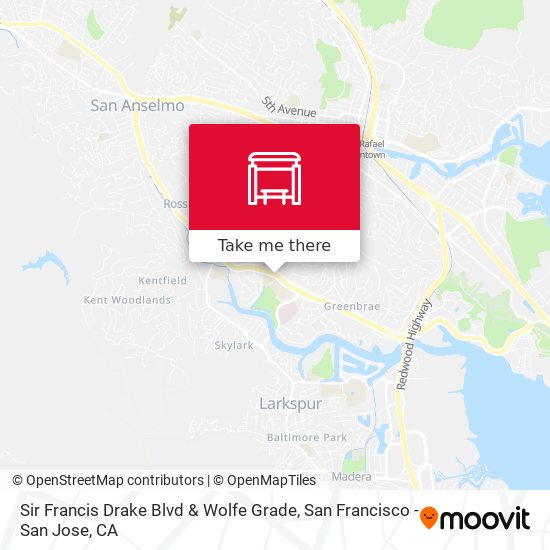 Mapa de Sir Francis Drake Blvd & Wolfe Grade