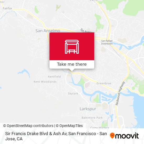 Mapa de Sir Francis Drake Blvd & Ash Av