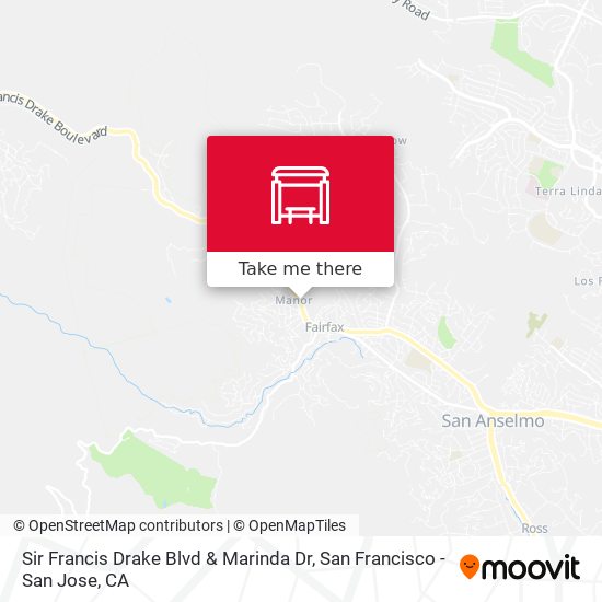 Mapa de Sir Francis Drake Blvd & Marinda Dr