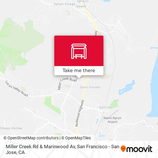 Miller Creek Rd & Marinwood Av map