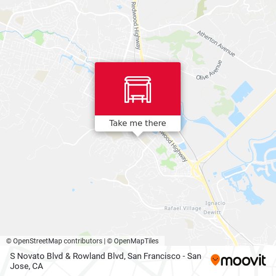 S Novato Blvd & Rowland Blvd map
