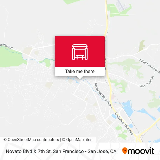 Novato Blvd & 7th St map
