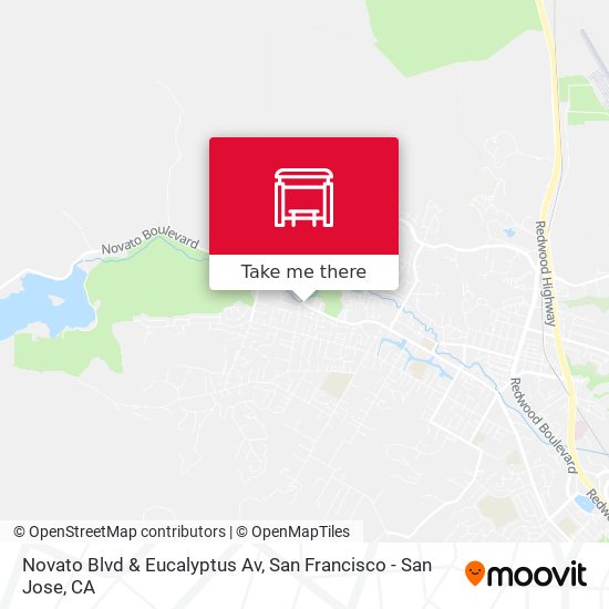 Novato Blvd & Eucalyptus Av map
