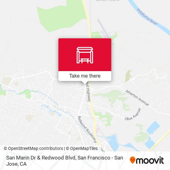 Mapa de San Marin Dr & Redwood Blvd