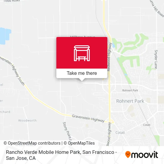 Rancho Verde Mobile Home Park map