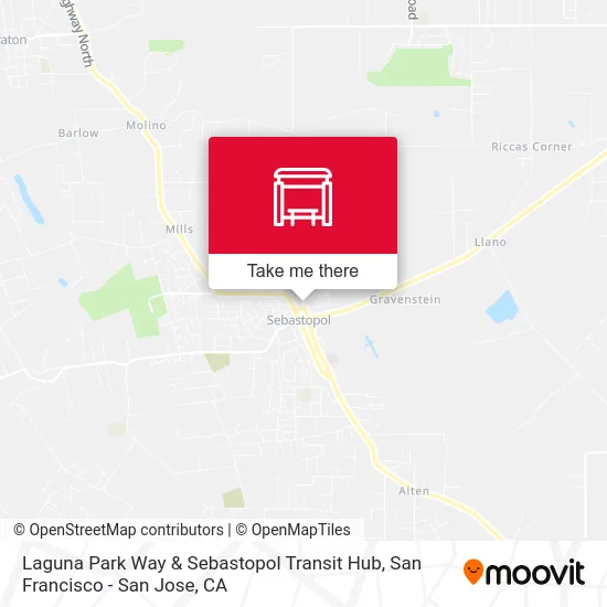 Laguna Park Way & Sebastopol Transit Hub map
