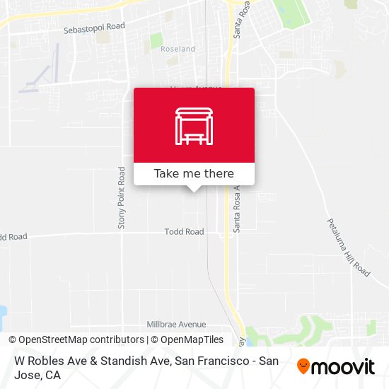 W Robles Ave & Standish Ave map