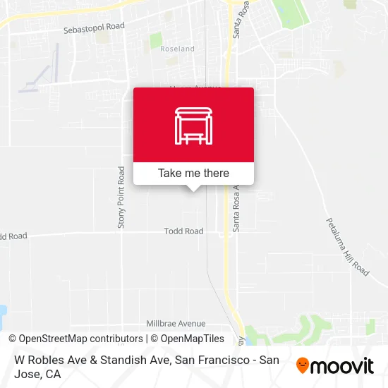 W Robles Ave & Standish Ave map