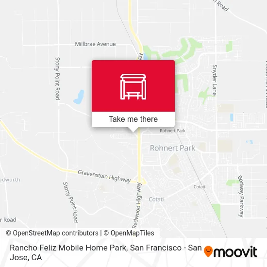 Rancho Feliz Mobile Home Park map