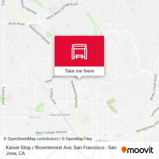 Kaiser Stop / Bicentennial Ave map