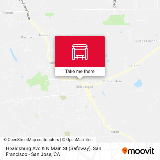 Healdsburg Ave & N Main St (Safeway) map