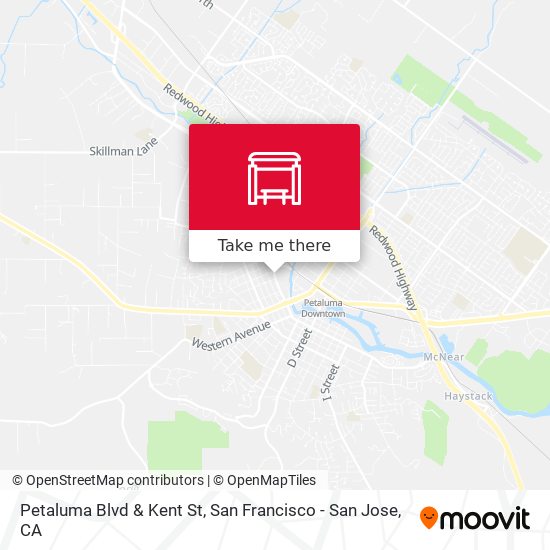 Petaluma Blvd & Kent St map