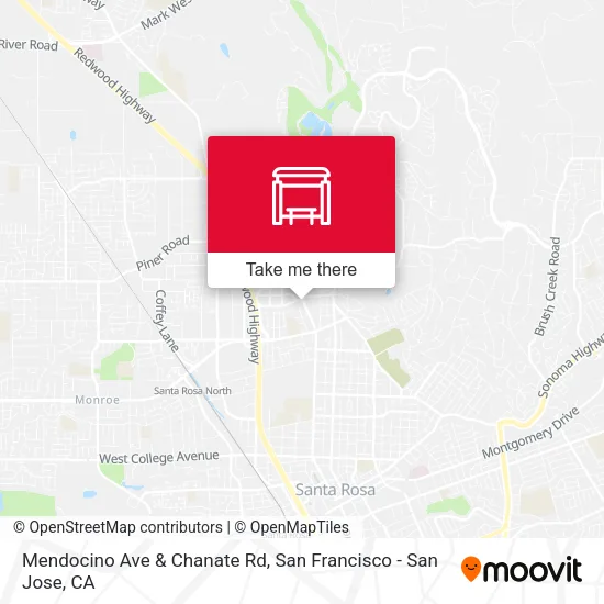 Mendocino Ave & Chanate Rd map