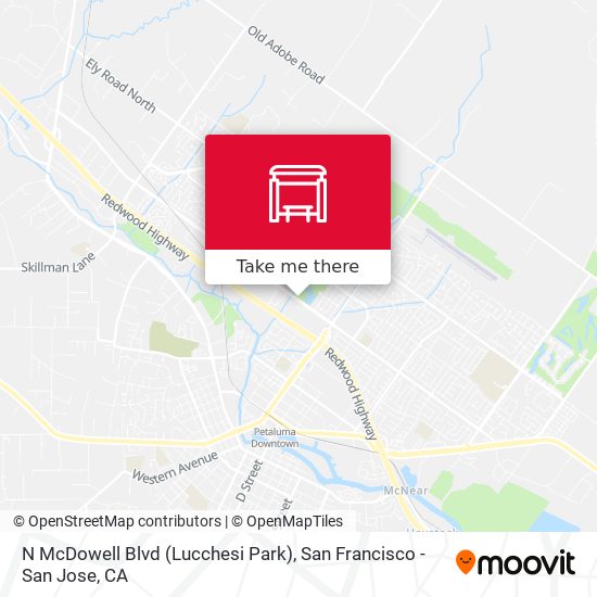 N McDowell Blvd (Lucchesi Park) map