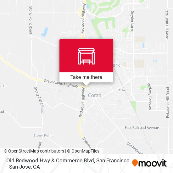Old Redwood Hwy & Commerce Blvd map