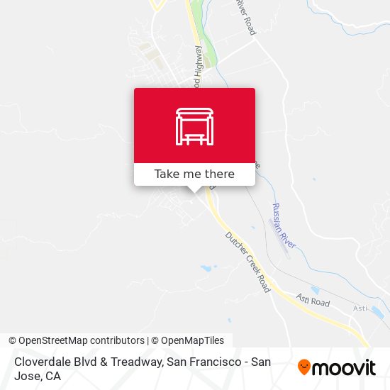 Cloverdale Blvd & Treadway map