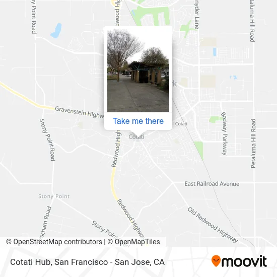 Cotati Hub map