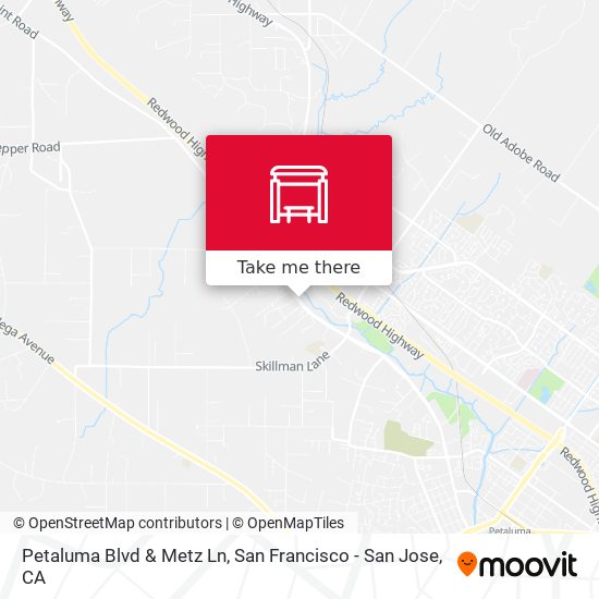 Petaluma Blvd & Metz Ln map