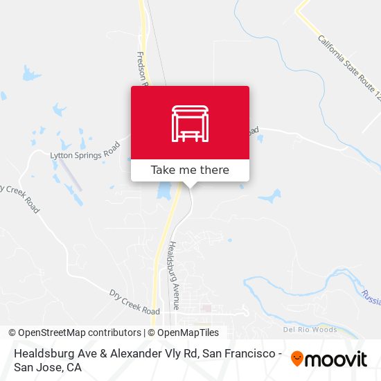 Mapa de Healdsburg Ave & Alexander Vly Rd