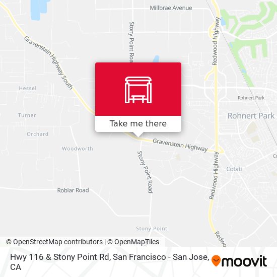 Hwy 116 & Stony Point Rd map