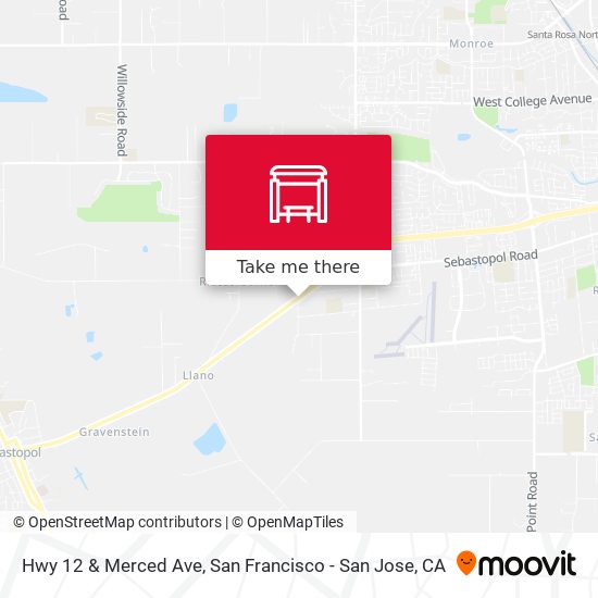 Hwy 12 & Merced Ave map