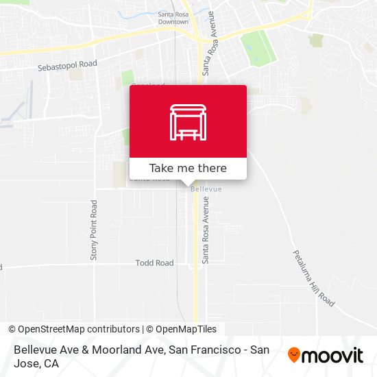 Bellevue Ave & Moorland Ave map