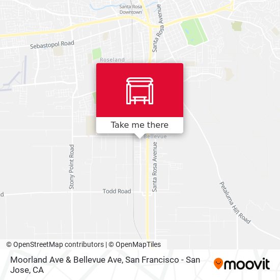 Moorland Ave & Bellevue Ave map