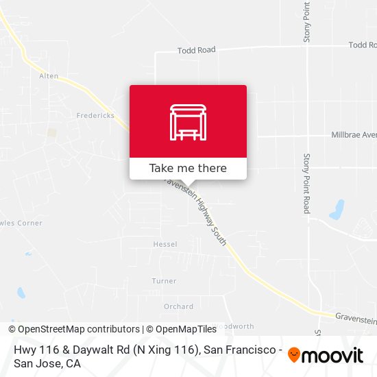 Hwy 116 & Daywalt Rd (N Xing 116) map