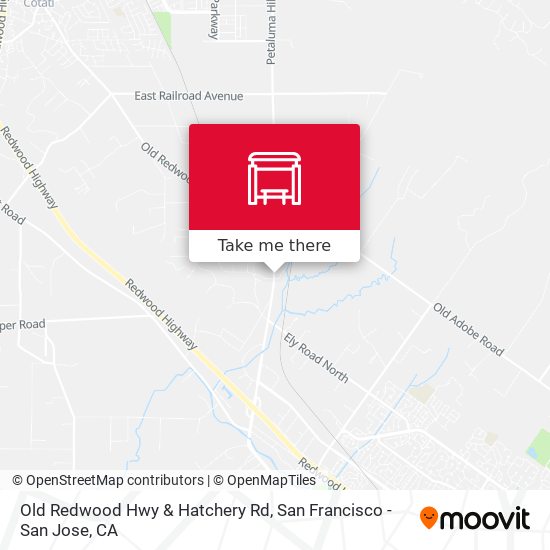 Old Redwood Hwy & Hatchery Rd map