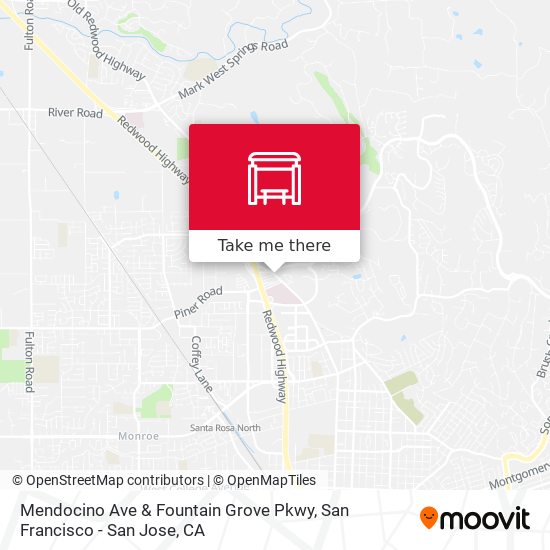 Mapa de Mendocino Ave & Fountain Grove Pkwy