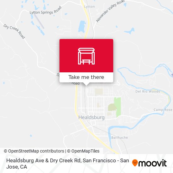 Mapa de Healdsburg Ave & Dry Creek Rd