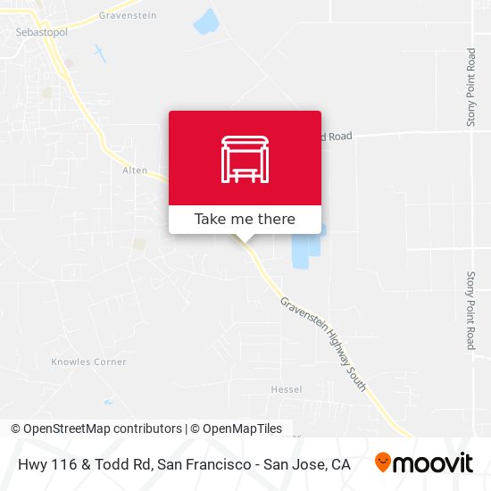 Hwy 116 & Todd Rd map