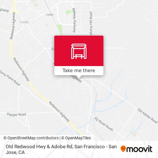 Old Redwood Hwy & Adobe Rd map