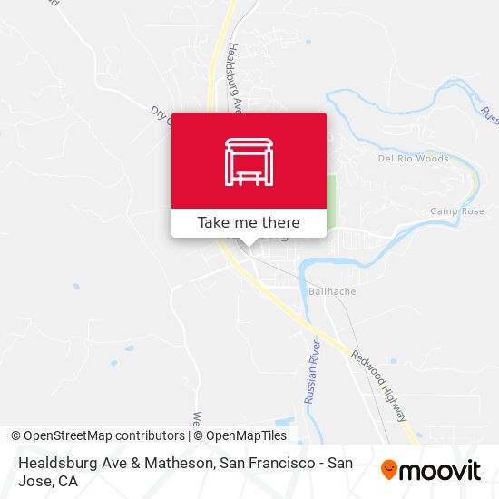 Healdsburg Ave & Matheson map