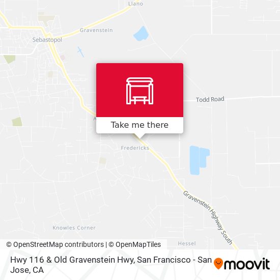 Hwy 116 & Old Gravenstein Hwy map