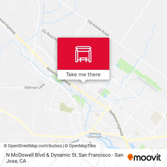 N McDowell Blvd & Dynamic St map