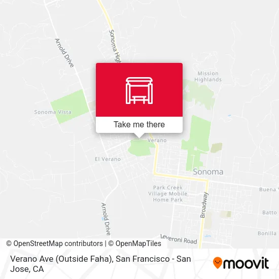 Verano Ave (Outside Faha) map