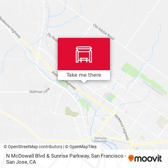 N McDowell Blvd & Sunrise Parkway map